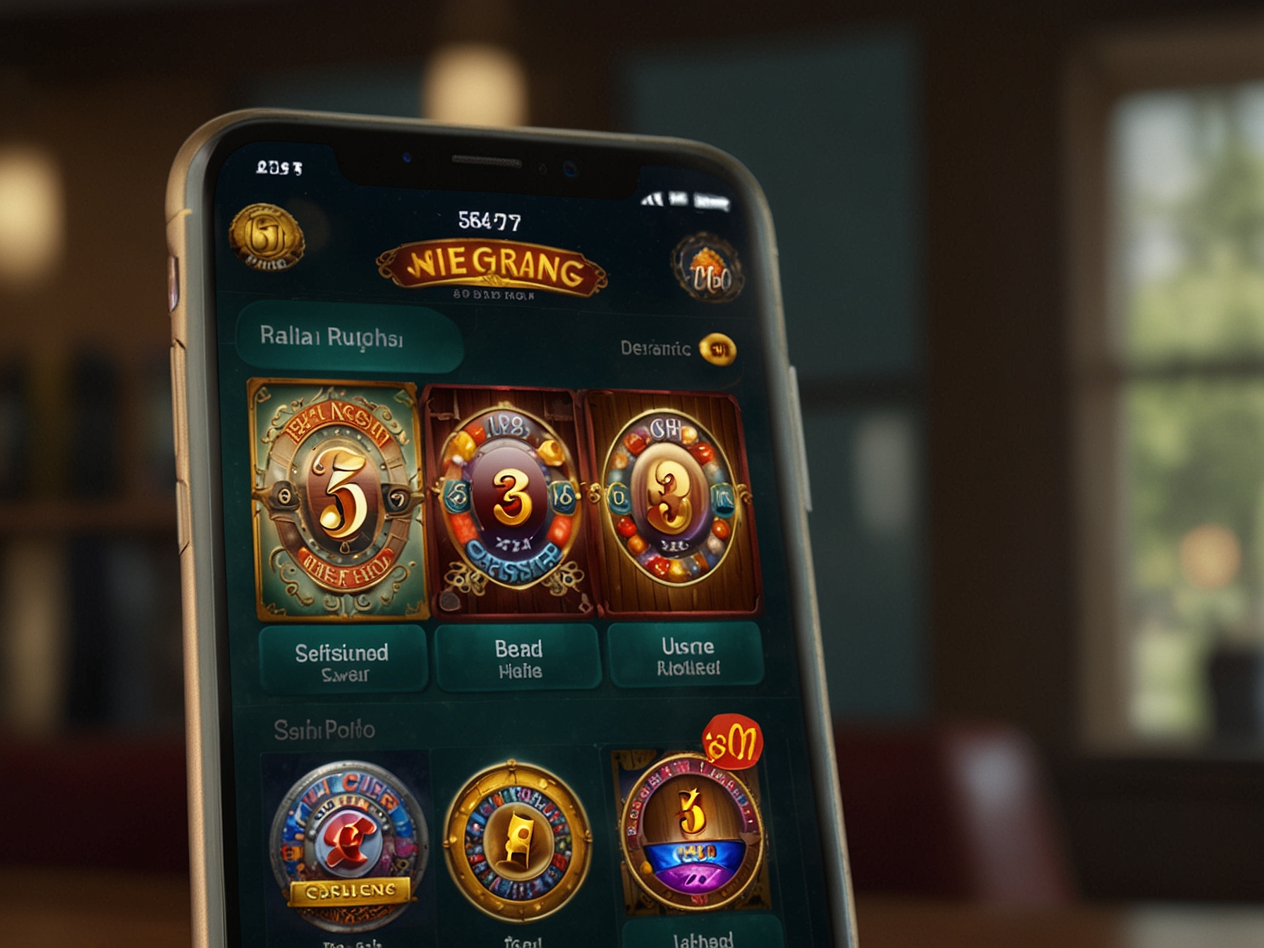 Mobile app on smartphone with app icon