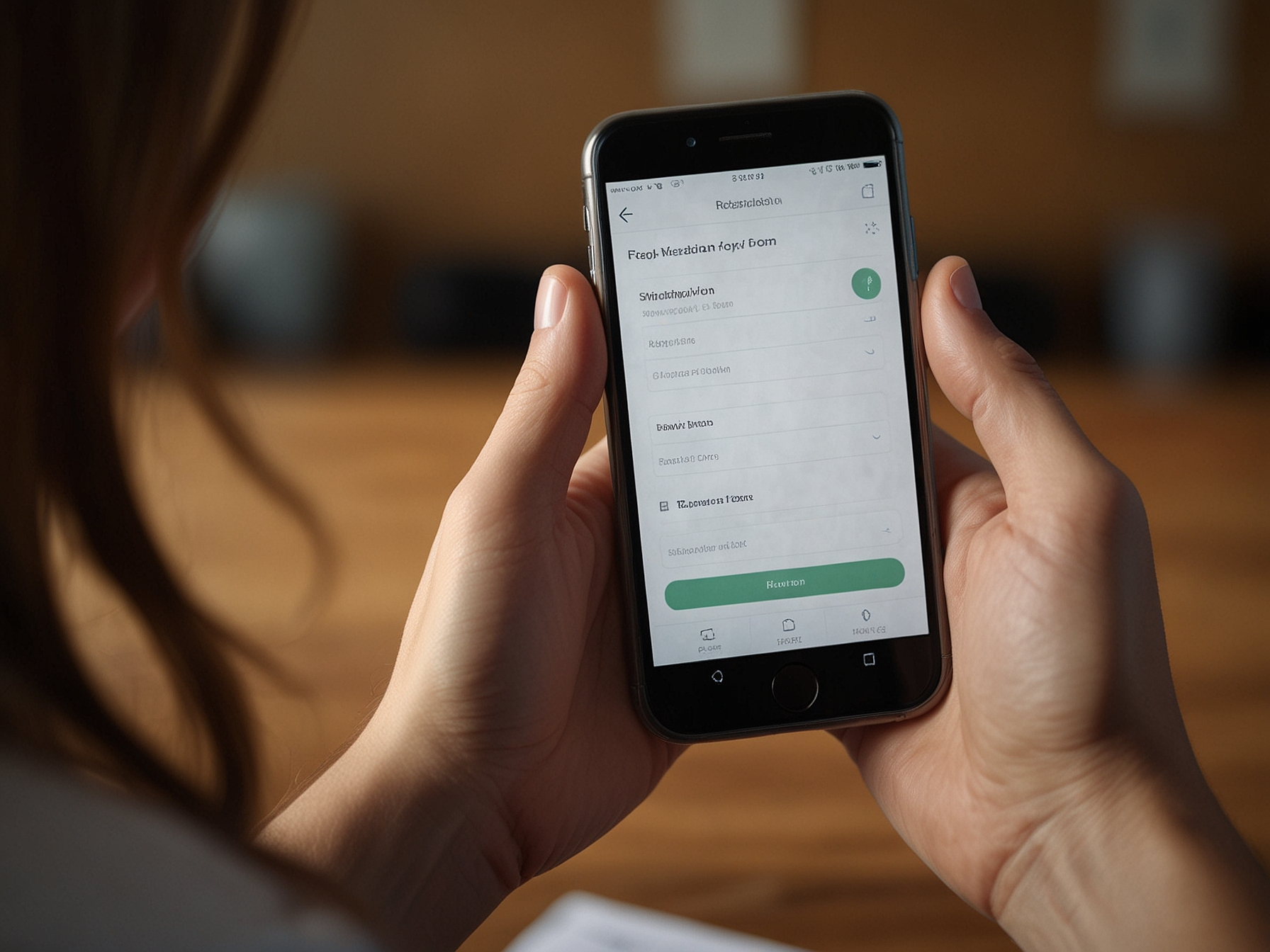 Happy user completing registration on mobile